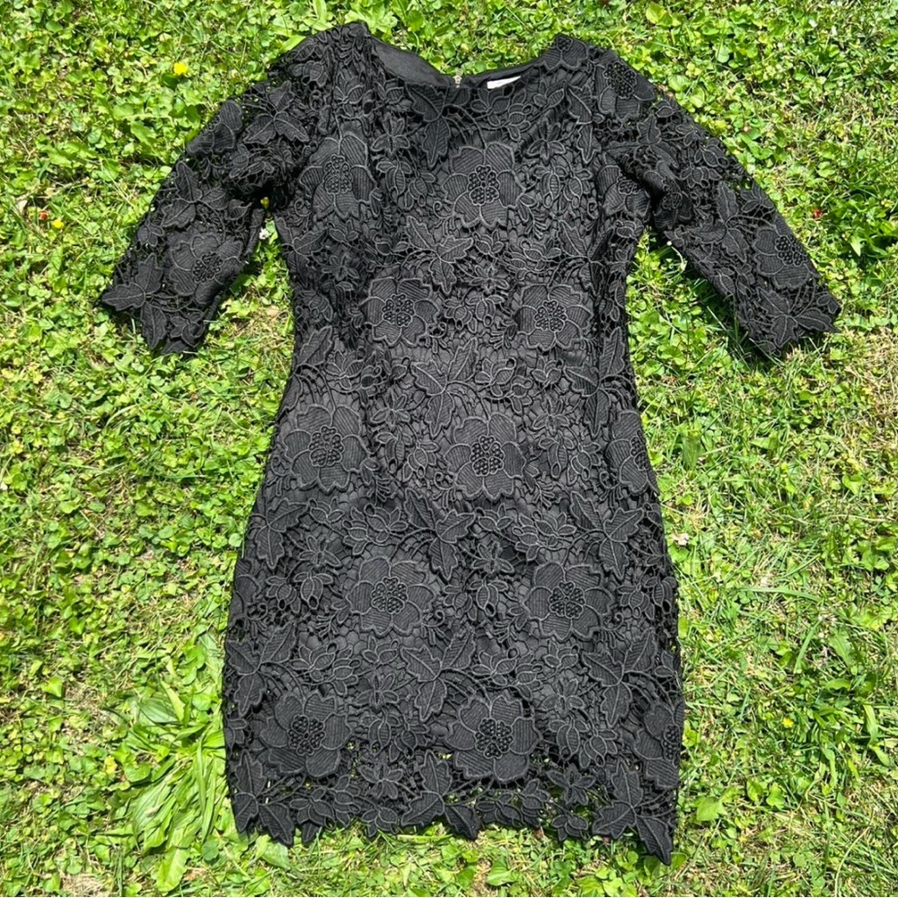 Black Floral Lace Dress
